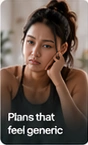 Person thinking about fitness